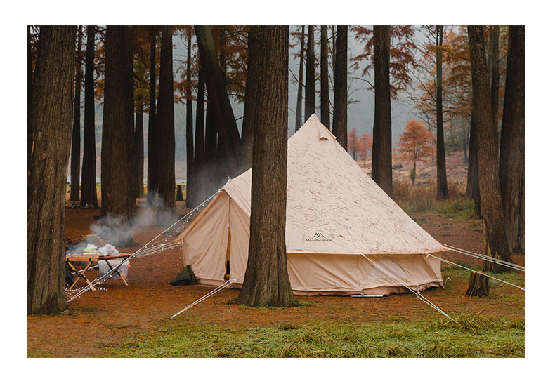 Cheap Goat Tents Mountainhiker 2022 5 8people 6M*6M Cotton Tent Light Luxury Camp Outdoor Camping Travel Self driving Yurt Large Waterproof Tent   